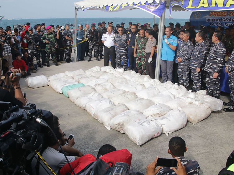 The drugs were found in bag&#39;s in the boat&#39;s storage area