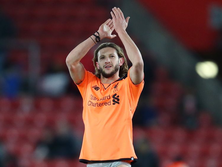 Adam Lallana came on as a sub in the 79th minute