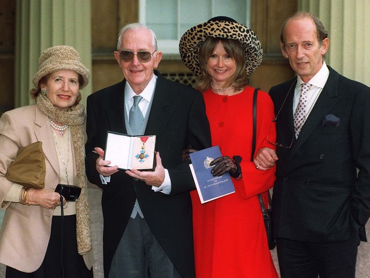 Lewis Gilbert received a CBE at Buckingham Palace in 1997