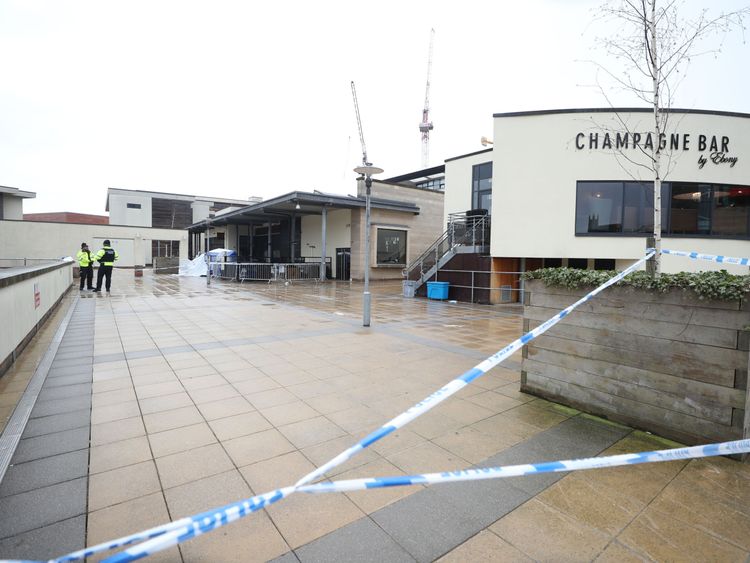 Police investigators at the scene outside the Missoula nightclub in Durham 