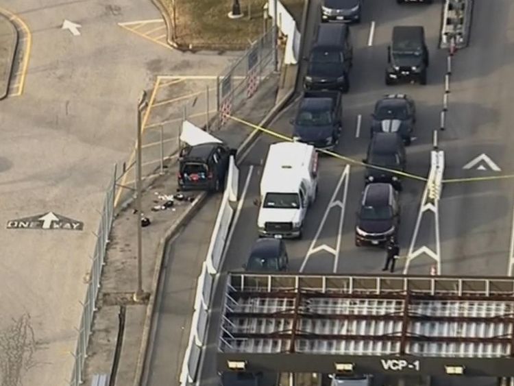 The shooting occurred near the offices of the National Security Agency