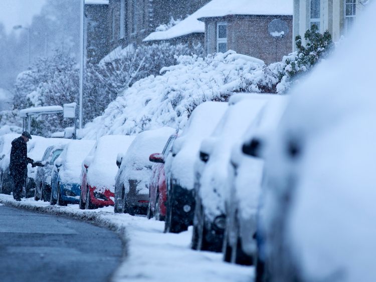 Heavy snow fell in Edinburgh last month