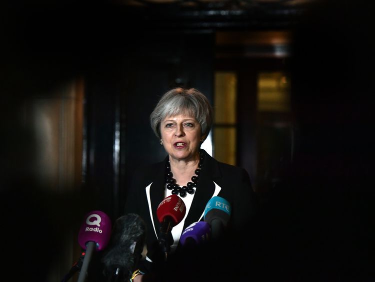 Theresa May in Belfast