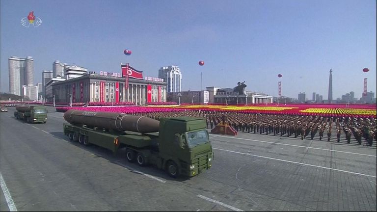 North Korea has held a military parade
