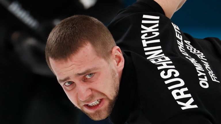 Alexander Krushelnitsky, who failed a drugs test after winning bronze in the mixed doubles curling