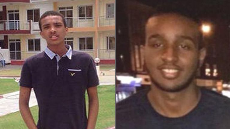 Abdikarim Hassan (left) and Sadiq Aadam Mohamed were found dead less than a mile apart