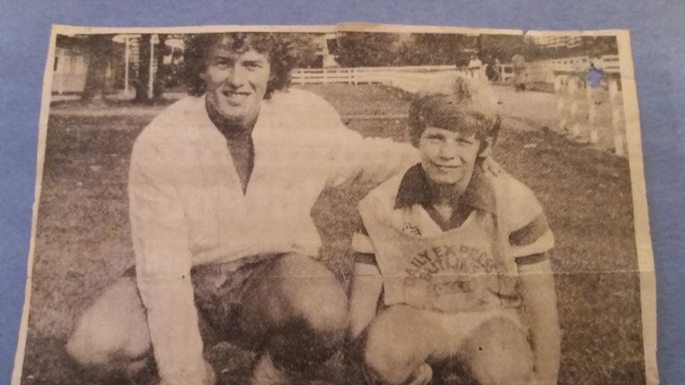 Barry Bennell with David Lean after he was awarded Butlins' boy-of-the-week in 1979