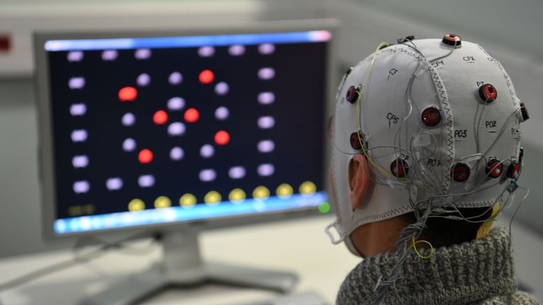 Brain-computer interface technology in action. File pic