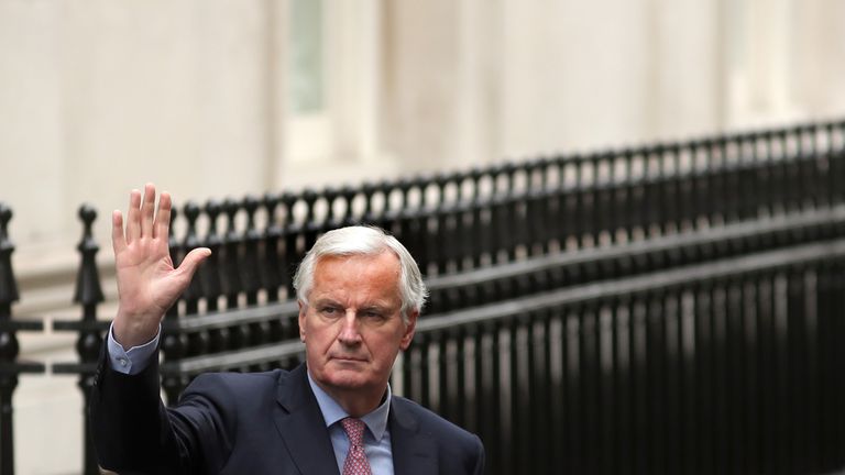 Michel Barnier visited Downing Street on Monday