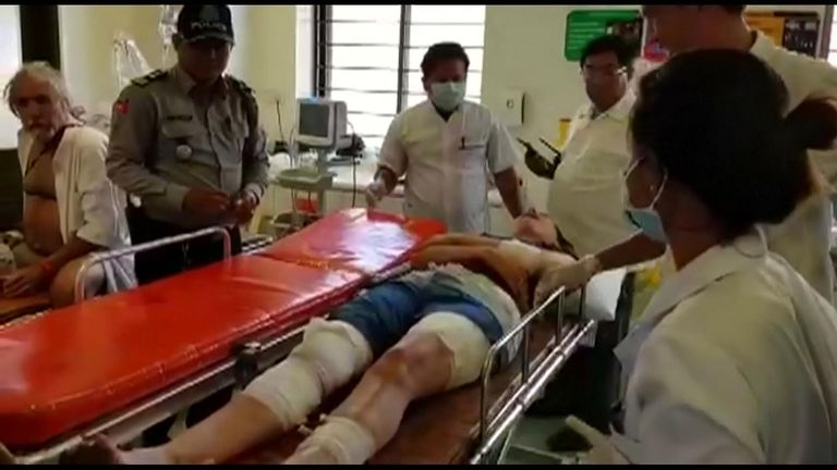  British woman who was gored by a water buffalo on Monday (February 19) on a Cambodian island was transferred to a mainland hospital in Sihanoukville on Tuesday (February 21).
Fiona Childs, who sustained injuries on her shins and thighs as she was trying to fend off the animal, was ferried to a hospital after being helped by villagers on the island of Koh Rong Samloem.