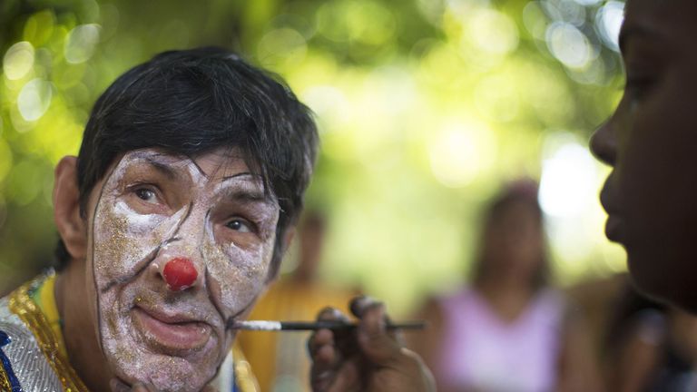 The Loucura Suburbana street carnival group is organised by workers and patients at the Nise da Silveira psychiatric hospital