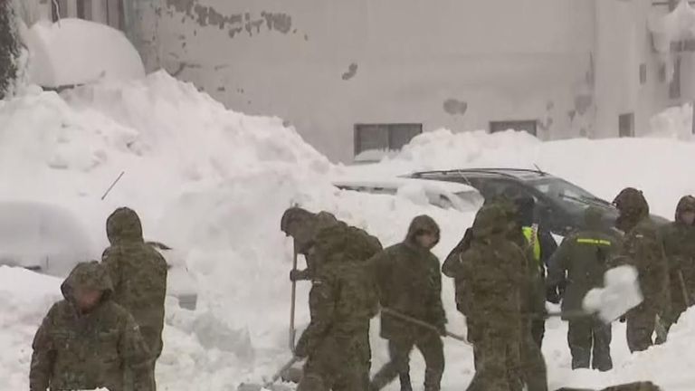 Croatia has been hit by heavy snowfall