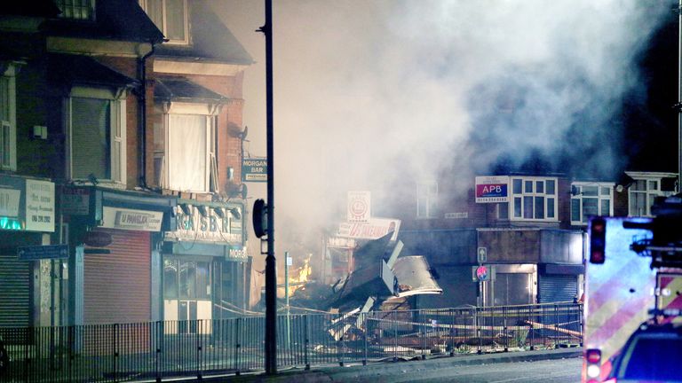 Fire in Leicester after reported explosion
