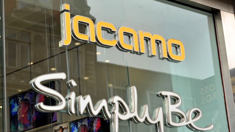 A shop sign for jacamo / SimplyBe in Oxford Street central London. PRESS ASSOCIATION Photo. Picture date: Wednesday January 6, 2016. Photo credit should read: Nick Ansell/PA Wire