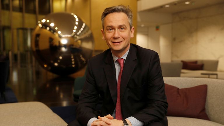 Rio Tinto CEO Jean-Sebastien Jacques poses for a photograph prior to the company releasing its 2017 full year results, in London, Britain, February 7, 2018