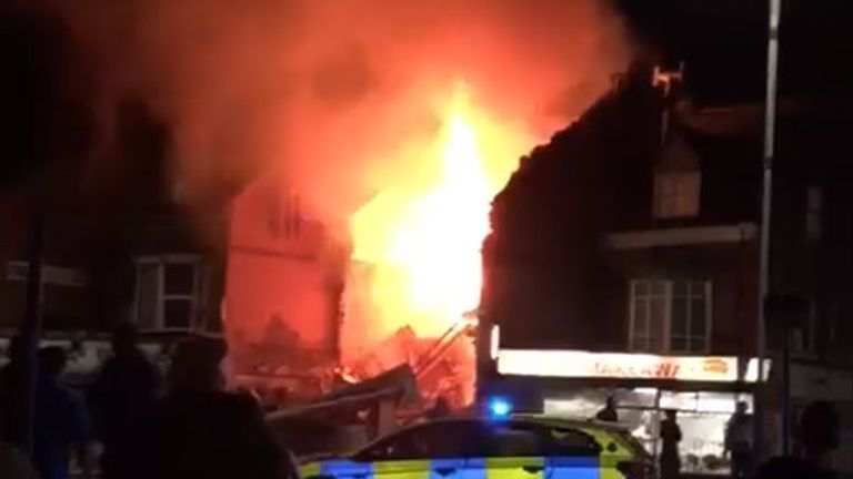 Leicester fire. Pic: Bethany Welford