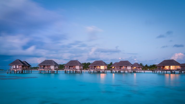 The Maldives is known for its white beaches and villas on stilts
