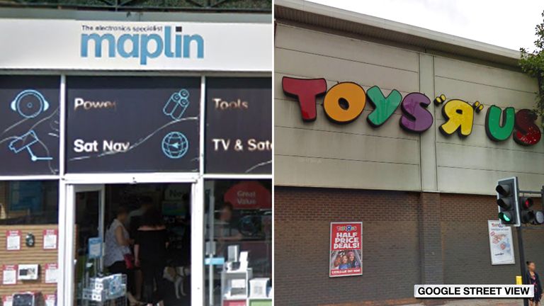 Maplin and Toys R Us