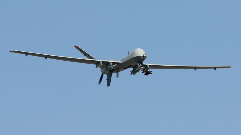 The strike was made from an MQ-9 Reaper drone. File pic