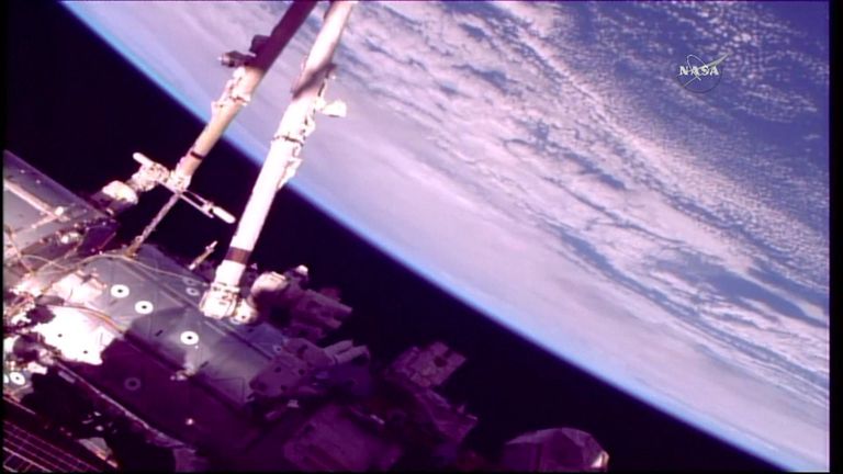 Astronauts spacewalk aboard ISS