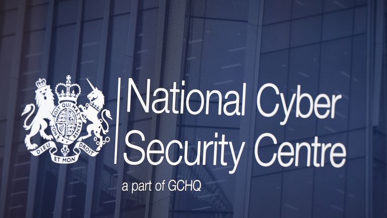 LONDON, ENGLAND - FEBRUARY 14: A logo is displayed on a television screen in the National Cyber Security Centre on February 14, 2017 in London, England. The National Cyber Security Centre (NCSC) is designed to improve Britain&#39;s fight against cyber attacks and act as an operational nerve centre. (Photo by Carl Court/Getty Images)
