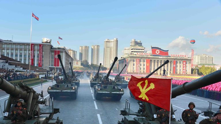 Military parades are commonplace in North Korea