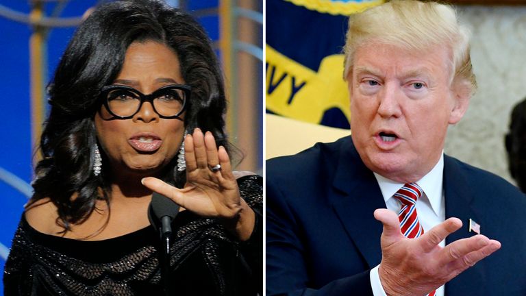 Oprah Winfrey and Donald Trump