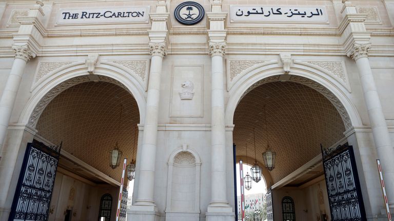 The open gates of the hotel signal it is back to normal