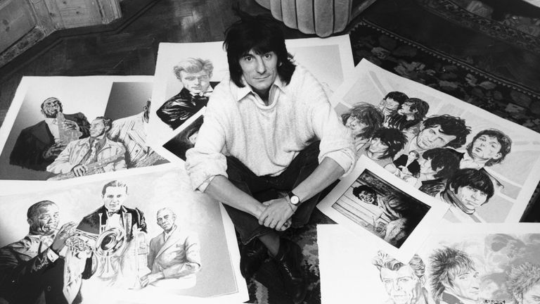 Guitarist Ronnie Wood of the Rolling Stones with some of his drawings of fellow musicians, 1987. (Photo by Daily Express//Hulton Archive/Getty Images)
Editorial subscription
SL
5182 x 3477 px | 43.30 x 29.05 cm @ 304 dpi | 18.0 MP

Size Guide
Add notes
DOWNLOAD AGAIN
Details
Restrictions:	Contact your local office for all commercial or promotional uses.
Credit:	Express / Stringer
Editorial #:	72591859
Collection:	Hulton Archive
Date created:	01 January, 1987
Licence type:	Rights-managed
Release 