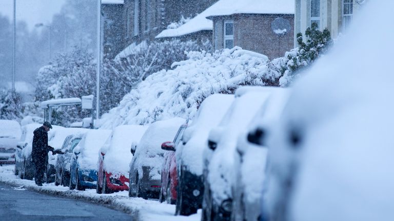 Heavy snow fell in Edinburgh last month