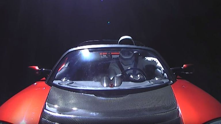 SpaceX livestreamed the cruise through space, manned by &#39;Starman&#39; the mannequin