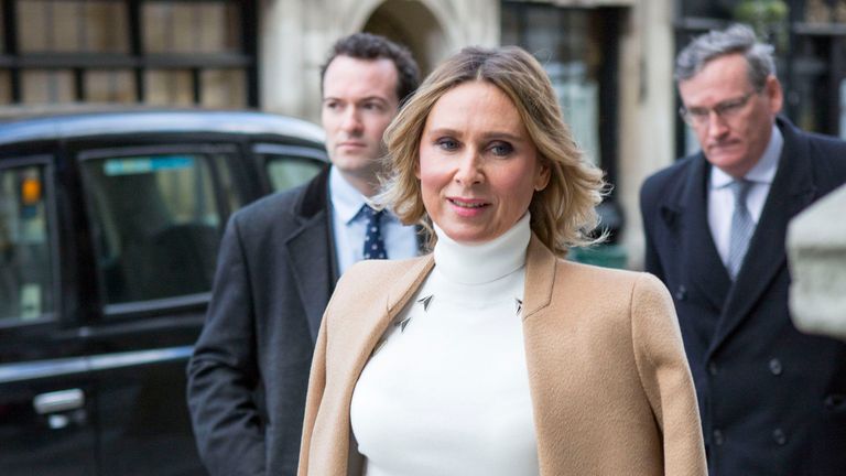 Tatiana Akhmedova arrives at the Royal Court of Justice in London