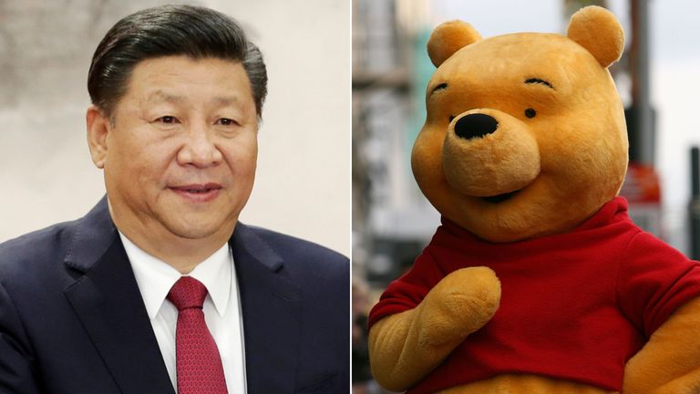 Chinese President Xi Jinping and Winnie The Pooh