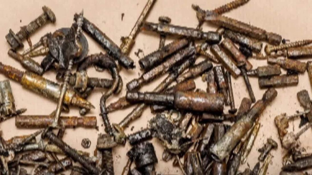 Shrapnel in bomb
