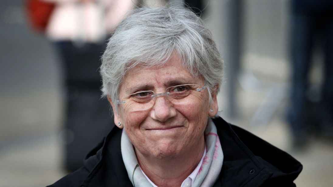 Former Catalan Minister Professor Clara Ponsati who is facing extradition to Spain attends Edinburgh police station