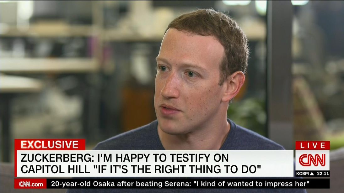 Mark Zuckerberg told CNN he would consider testifying before congress