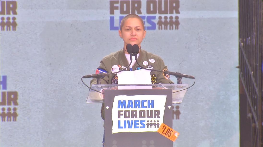 Emma Gonzalez speaks at the March For Our Lives