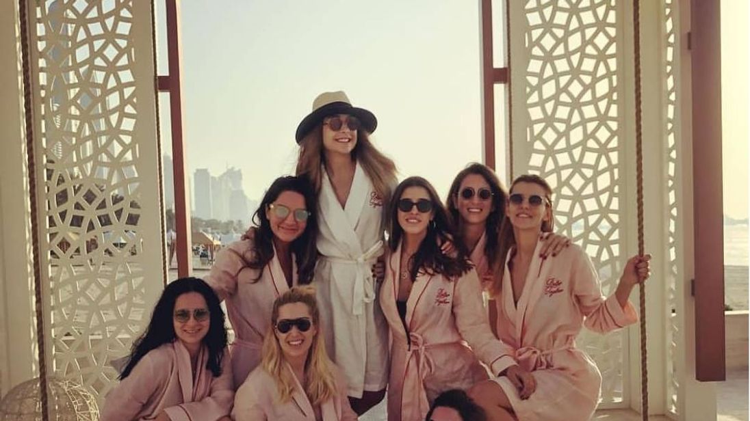 Mina Basaran with her hens in UAE