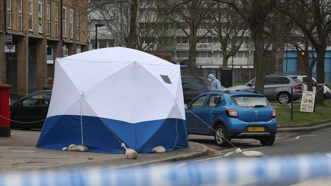 Police at scene in Enfield