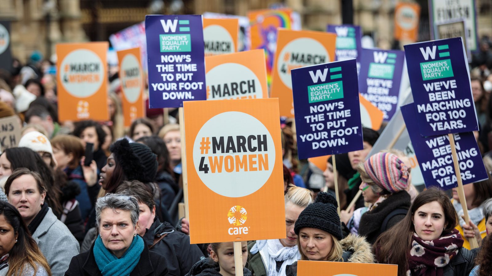 March4women Thousands Rally For Gender Equality In London Uk News Sky News