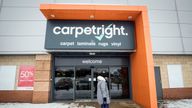 A view of Carpetright in Leeds, as the company has warned it is set to swing to a full-year loss and said it has started talks with its lenders as the woes in the retail sector show no sign of letting up