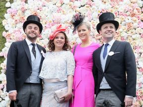 Declan Donnelly (R) and wife Ali (CR) are expecting their first child