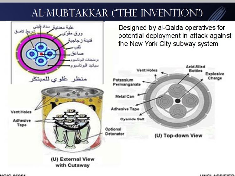 Al Qaeda device to release poison gas in New York