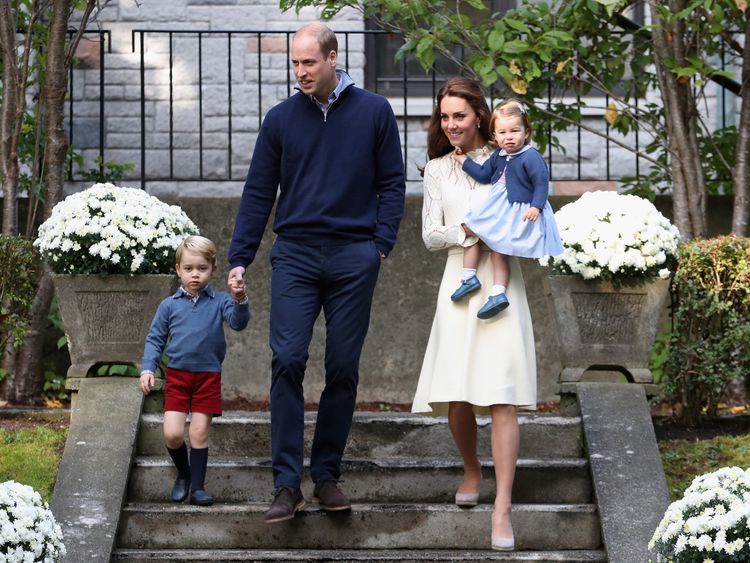 George and Charlotte attend a garden party on tour in Canada