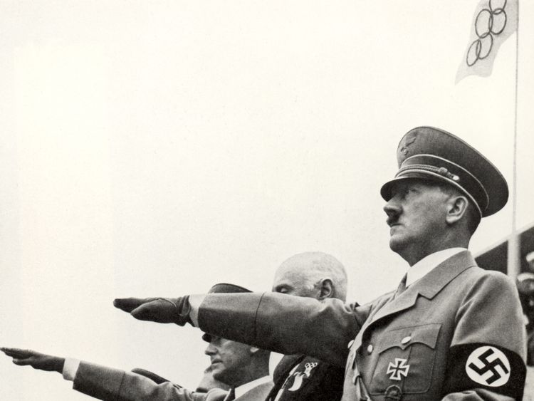 Adolf Hitler at the 1936 Olympics in Berlin
