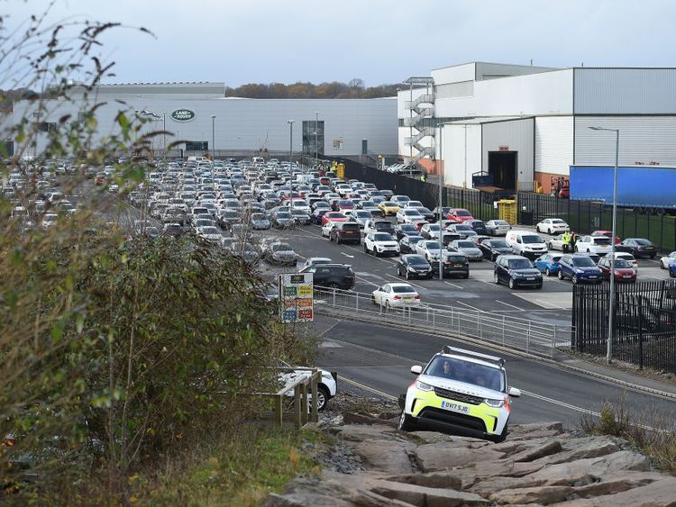 Jaguar Land Rover's Solihull manufacturing plant in Birmingham