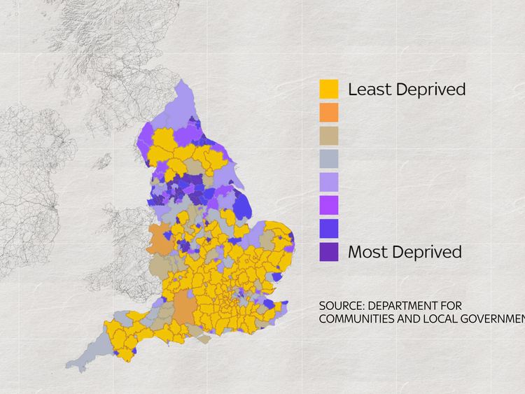 Many of England's most deprived areas are in the North West
