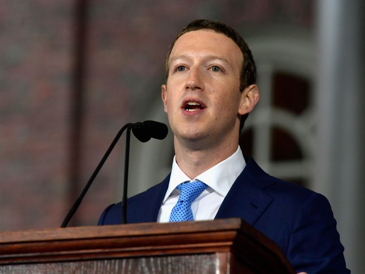 CAMBRIDGE, MA - MAY 25: Facebook Founder and CEO Mark Zuckerberg delivers the commencement address at the Alumni Exercises at Harvard's 366th commencement exercises on May 25, 2017 in Cambridge, Massachusetts. Zuckerberg studied computer science at Harvard before leaving to move Facebook to Paolo Alto, CA. He returned to the campus this week to his former dorm room and live streamed his visit. (Photo by Paul Marotta/Getty Images) 