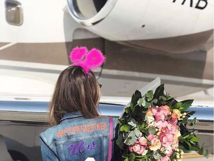 Mina Basaran wore a special denim jacket for her hen do