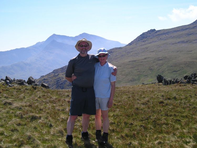 Noel and Carol in Snowdonia in 2012. Pic: Noel Conway